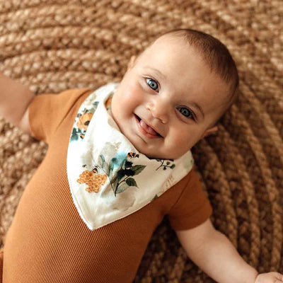 Garden Bee Dribble Bib | Organic