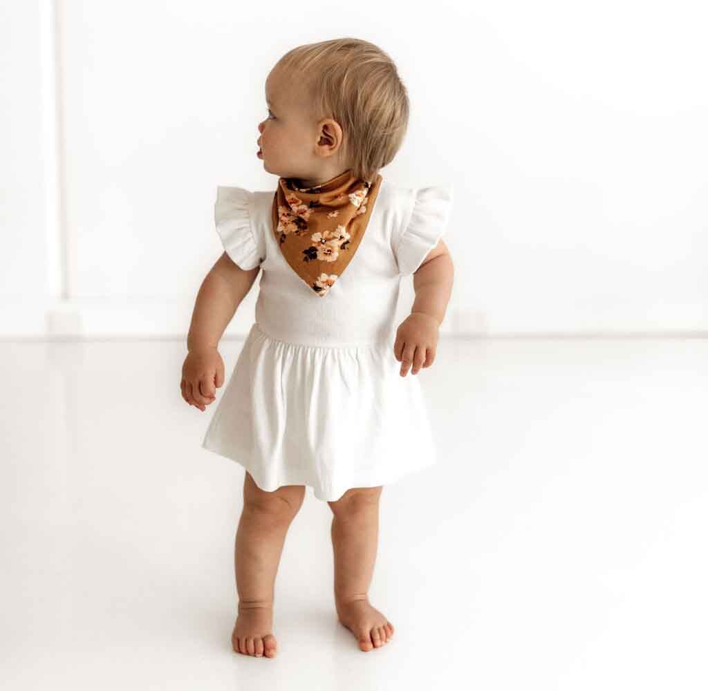 Golden Flower Dribble Bib | Organic