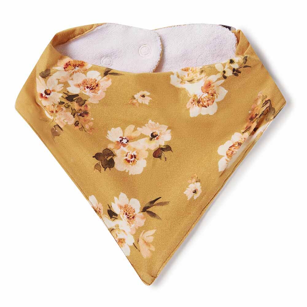 Golden Flower Dribble Bib | Organic